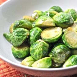 Crisped Roasted Brussels Sprouts