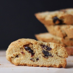 Peanut Butter and Cherry Biscotti