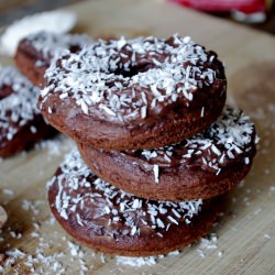 GF Chocolate & Coconut Baked Donuts