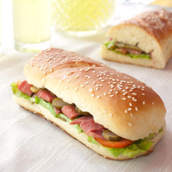 Ham Sandwich with Garlic Butter