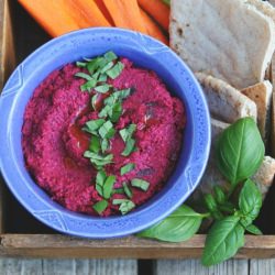 Roasted Beet & Lentil Hummus