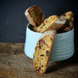 Raspberry Whole Wheat Biscotti
