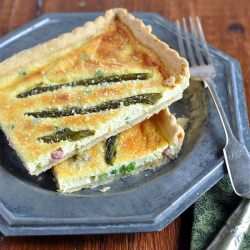 Asparagus and Pea Pecorino Tart