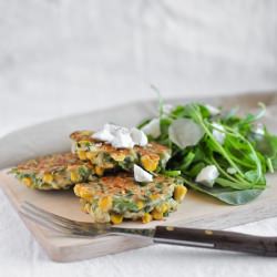 Corn, Zucchini & Saltbush Fritters