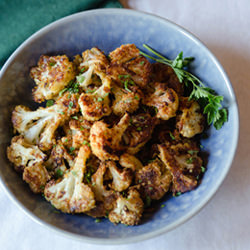 “Cheesy” Roasted Cauliflower