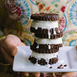 Chewy Brownie Ice Cream Sandwiches