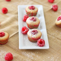 Raspberry Coconut Almond Financiers