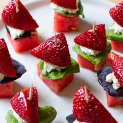 Watermelon Strawberry Skewers