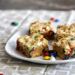 White Chocolate M&M Blondies