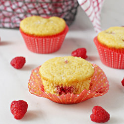 Raspberry Cornbread Muffins