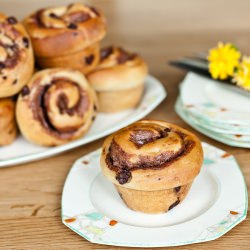 Nutella Swirl Faux Brioche Buns