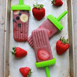 Berry Banana Coconut Popsicles