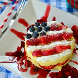 Red, White, and Blueberry Waffle