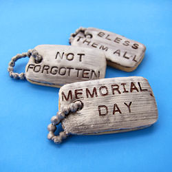 Memorial Day Dog Tag Cookies