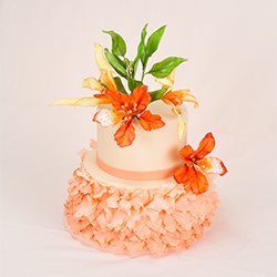 Flamboyant Mayflower Petal Cake