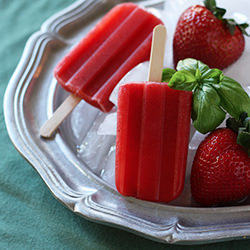 Strawberry-Basil Popsicles