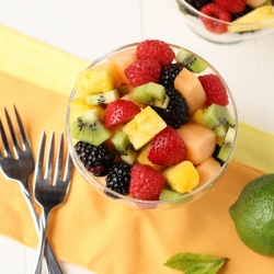 Fruit Salad with Lime Mint Dressing
