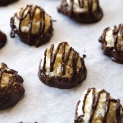 Dark Chocolate Dipped Macaroons