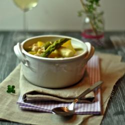 White and Green Asparagus Stew