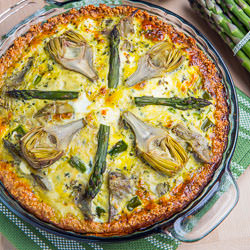 Asparagus & Artichoke Quiche