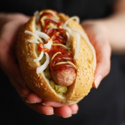 Hot Dog with Pickle Relish