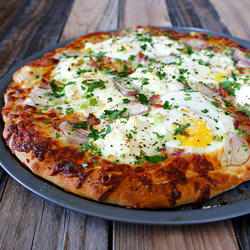 Three Cheese Breakfast Pizza