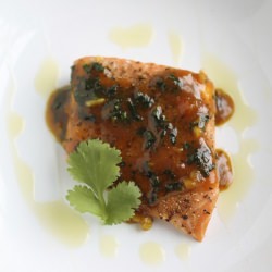 Orange Curried Cilantro Salmon