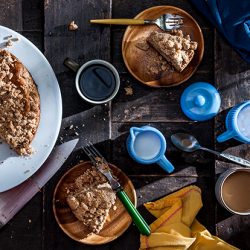 Rhubarb Crumb Coffee Cake