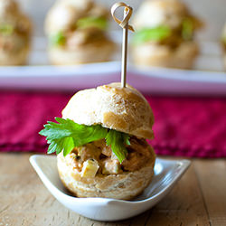 Buffalo Chicken Profiteroles