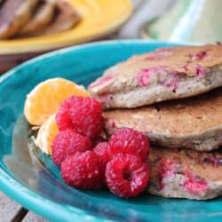 Raspberry Buckwheat Pancakes