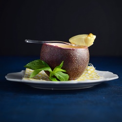 Passionfruit and Mint Panna Cotta