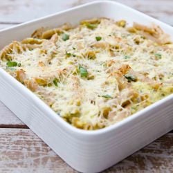 Sweet Corn + Basil Penne Casserole