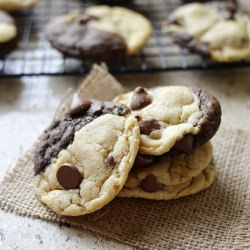 Choco & Choco Chip Swirl Cookies