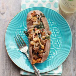 Turkey Sausage & Kale Sweet Potato