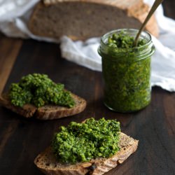 Kale, Scape, Pistachio Pesto