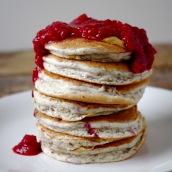 PB J Coconut Flour Protein Pancakes