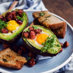 Avocado Baked with an Egg