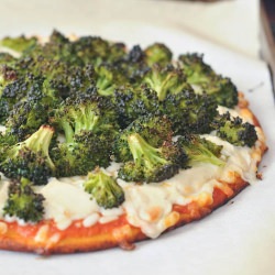 Lemony Blackened Broccoli Pizza
