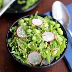 Snow Pea, Radish and Edamame Salad