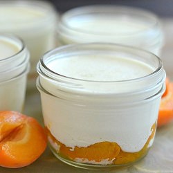 Panna Cotta w/ Brandied Apricots