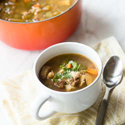 Chipotle Marinated Chicken Soup