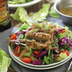 Asian Turkey Burger Salad