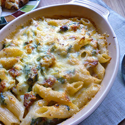 Creamy Leek and Bacon Pasta Bake
