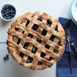 Lattice-Top Blueberry Pie