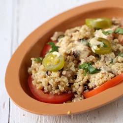 Quinoa with Cashew Queso Sauce