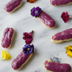 Blueberry Violet Éclairs