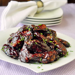 Honey Blueberry Barbeque Wings