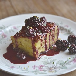 Bread Pudding and Blackberries