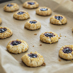 Blueberry Cornflake Thumbprints