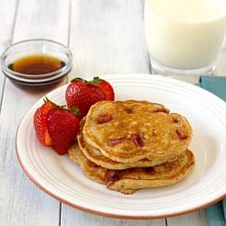 Whole-Wheat Strawberry Pancakes